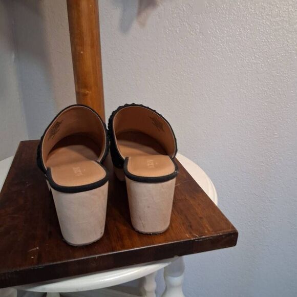 J. Crew "Suede" Black and Tan Mules Size 9.5 - Picture 5 of 8